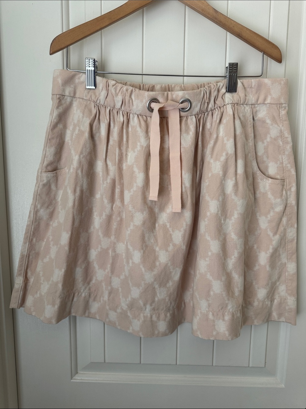J. Crew Blush Pink Drawstring Mini Skirt